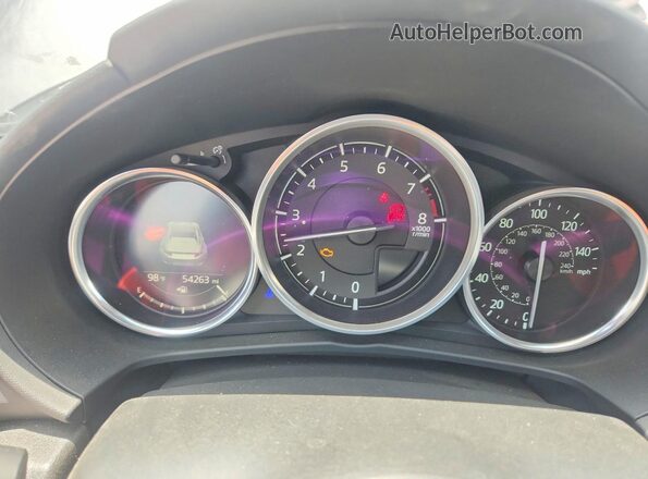 JM1NDAL73M0455598 2021 MAZDA MX-5 Gray Instrument cluster view