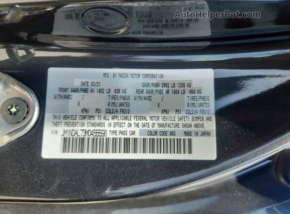 JM1NDAL73M0455598 2021 MAZDA MX-5 Gray Engine compartment view
