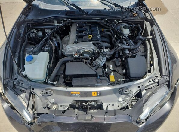 JM1NDAL73M0455598 2021 MAZDA MX-5 Gray Rear interior view