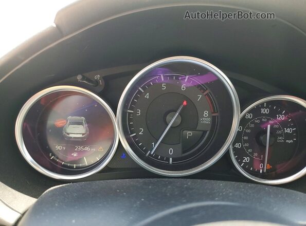 JM1NDAL77H0103842 2017 MAZDA MX-5 Gray Вид щитка приладів