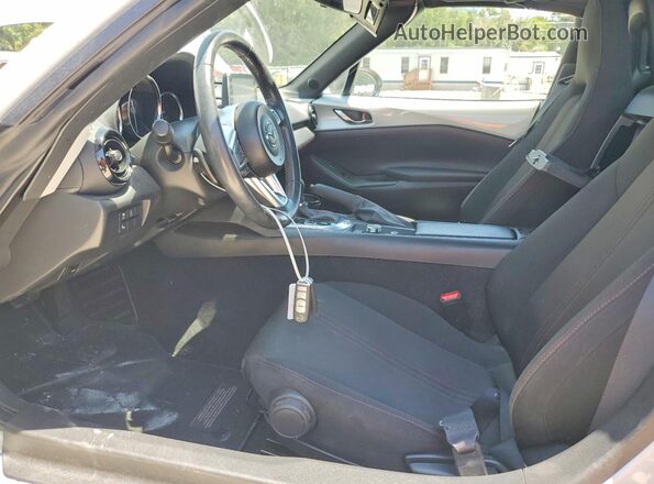 JM1NDAL77H0103842 2017 MAZDA MX-5 Gray Вид салону спереду