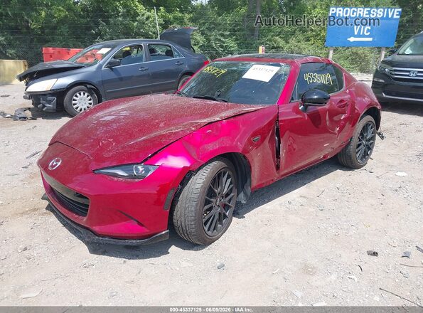 JM1NDAL77S0660001 2025 MAZDA MX-5 MIATA RF Burgundy წინა მარცხენა ხედი სამი მეოთხედიდან