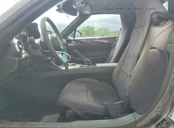 JM1NDAM70K0308733 2019 MAZDA MX-5 Gray Widok wnętrza z przodu