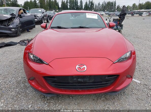JM1NDAM78H0104285 2017 MAZDA MX-5 MIATA RF Красный Вид задней части салона