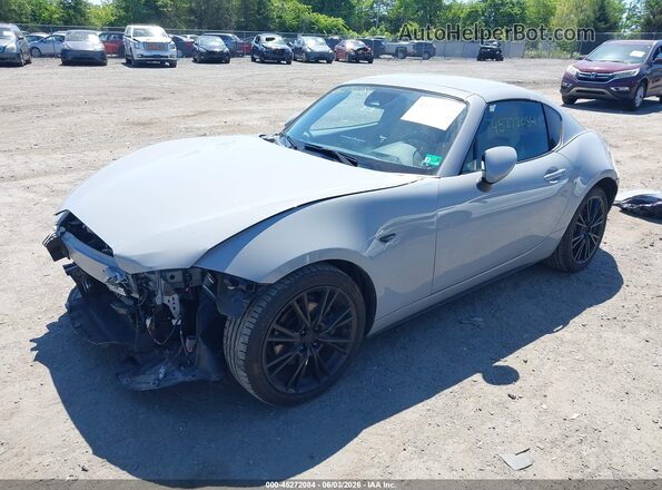 JM1NDAM79R0607275 2024 MAZDA MX-5 MIATA RF Gray Առջևի ձախ երեք քառորդ տեսարան