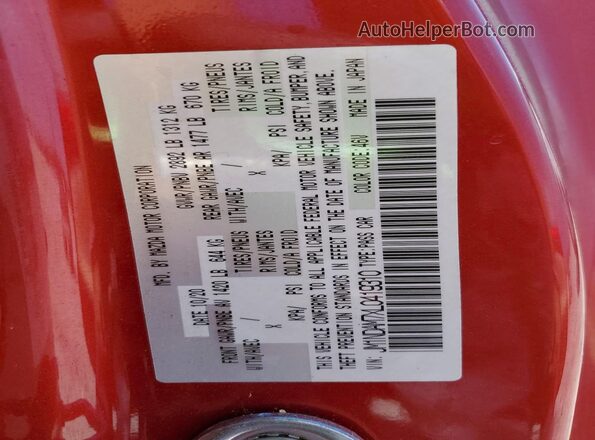 JM1NDAM7XL0419310 2020 MAZDA MX-5 Red 