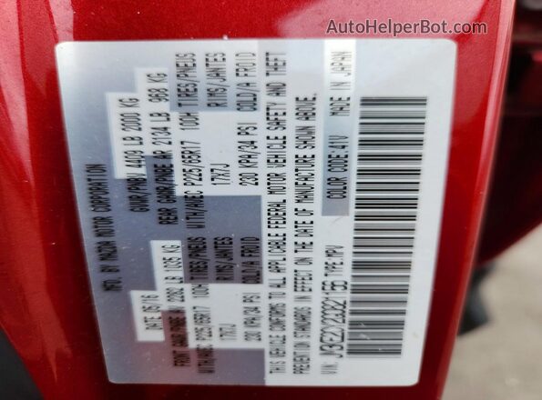 JM3KE2CY2G0821156 2016 MAZDA CX-5 Red Вид підкапотного простору
