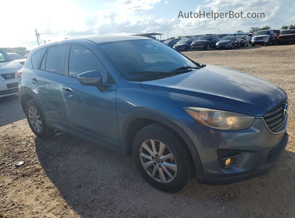 JM3KE2CY7G0685753 2016 MAZDA CX-5 Blue Delantero derecho