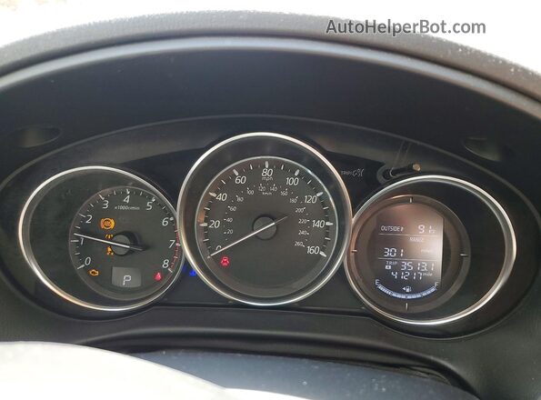 JM3KE2CY9G0780282 2016 MAZDA CX-5 Blue Instrument cluster view