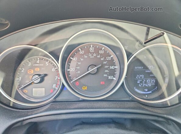 JM3KE2CYXG0886479 2016 MAZDA CX-5 Brown Widok zestawu wskaźników
