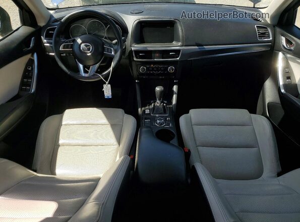 JM3KE2DY7G0749658 2016 MAZDA CX-5 Blue Вид панелі приладів