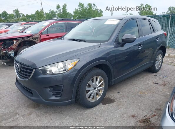 JM3KE4BY6G0758768 2016 MAZDA CX-5 Gray Առջևի ձախ երեք քառորդ տեսարան