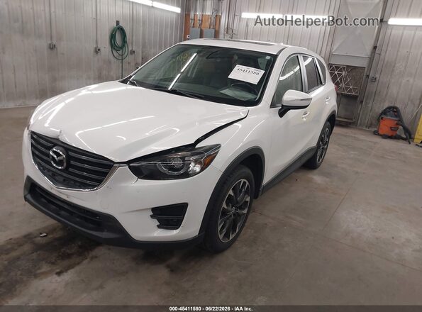 JM3KE4DY4G0732800 2016 MAZDA CX-5 White Առջևի ձախ երեք քառորդ տեսարան
