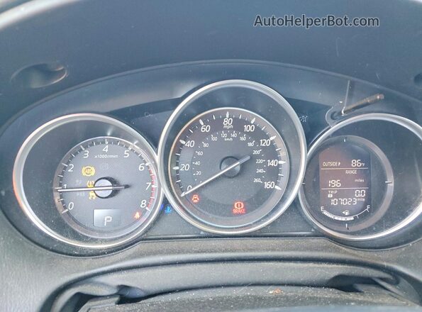 JM3KE4DY8G0777240 2016 MAZDA CX-5 Red Вид щитка приладів