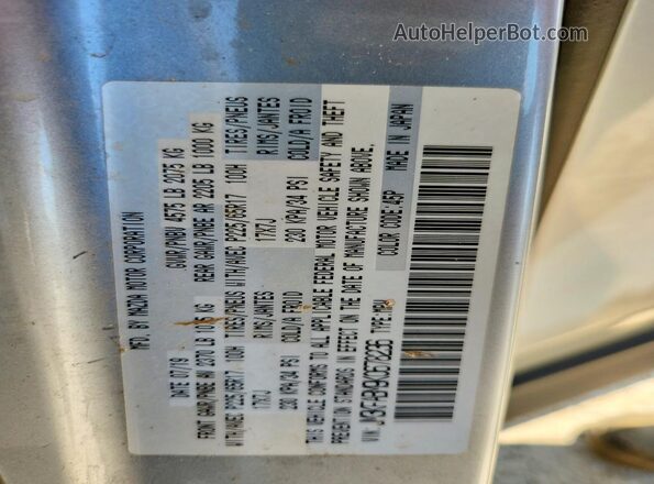 JM3KFABM9K0678236 2019 MAZDA CX-5 Silver Vista de la etiqueta del VIN