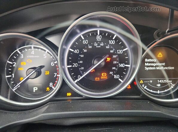 JM3KFACM1L0722326 2020 MAZDA CX-5 Blue ხელსაწყოთა პანელის ხედი