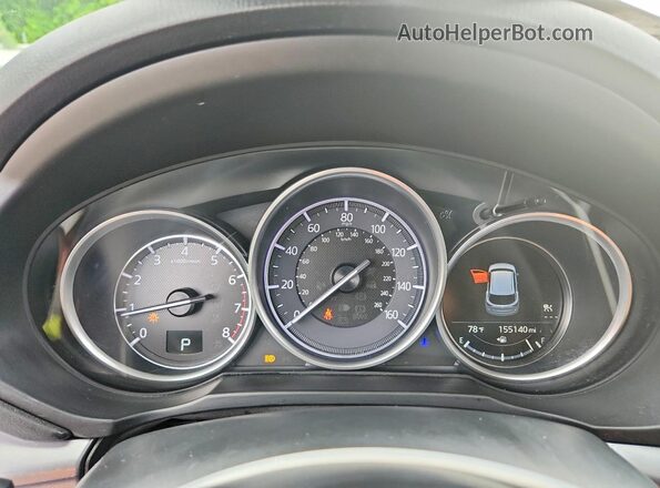 JM3KFACM2J1430644 2018 MAZDA CX-5 White Instrument cluster view