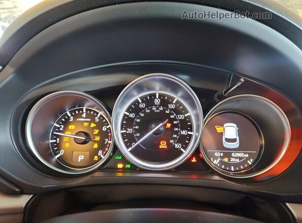 JM3KFACM6L0866647 2020 MAZDA CX-5 Black Instrument cluster view