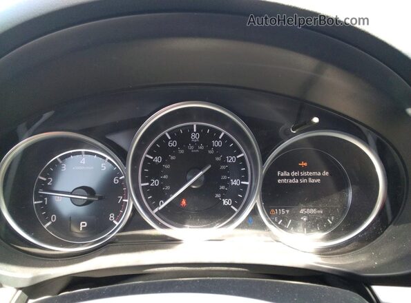 JM3KFACMXM0383650 2021 MAZDA CX-5 White Instrument cluster view