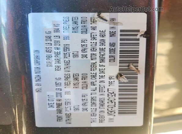 JM3KFADL9H0193477 2017 MAZDA CX-5 Черный Вид наклейки с VIN-кодом