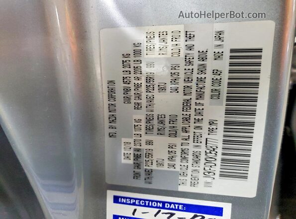 JM3KFADM0K0548777 2019 MAZDA CX-5 Silver 