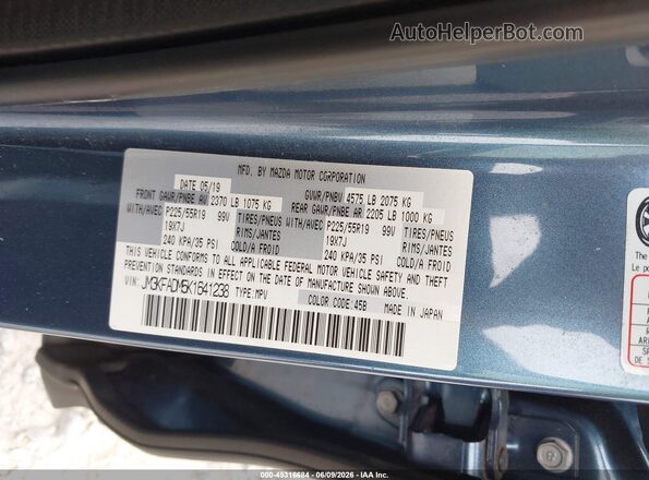 JM3KFADM5K1641238 2019 MAZDA CX-5 Blue 