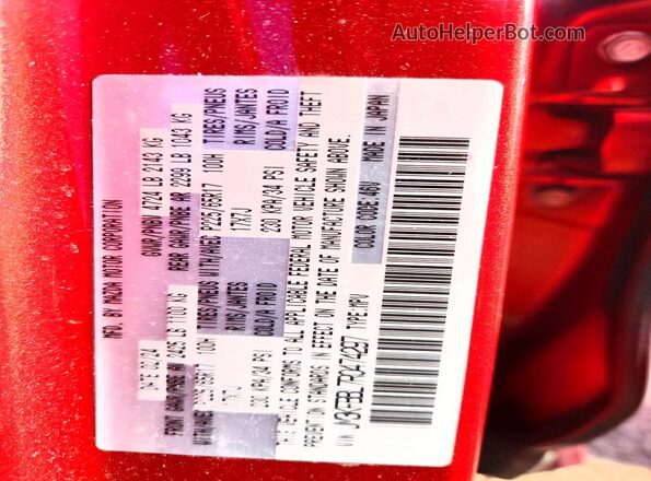 JM3KFBBL7R0474297 2024 MAZDA CX-5 Red Widok komory silnika