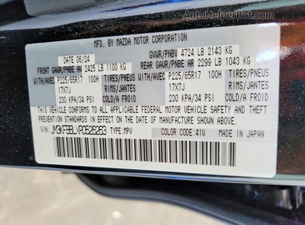 JM3KFBBLXR0526263 2024 MAZDA CX-5 Black 