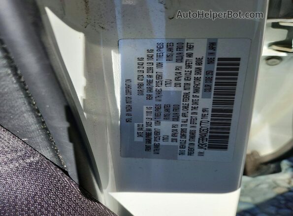 JM3KFBBM4N0601770 2022 MAZDA CX-5 White Vista de la etiqueta del VIN