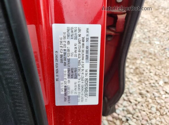 JM3KFBBM5K0540294 2019 MAZDA CX-5 Red VIN კოდის სტიკერის ხედი