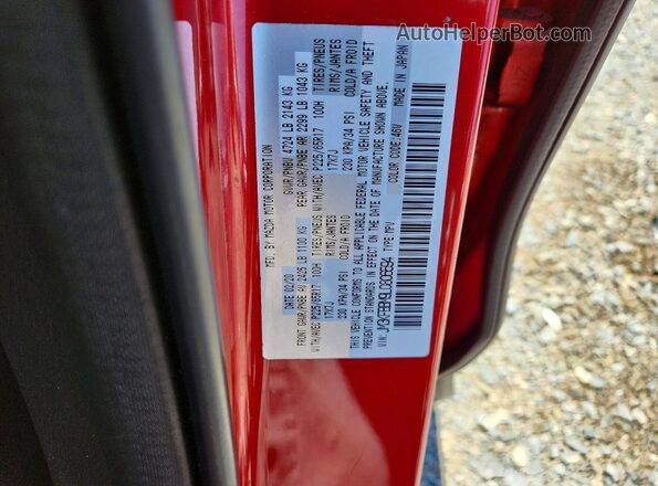 JM3KFBBM9L0806594 2020 MAZDA CX-5 Red Widok naklejki z numerem VIN