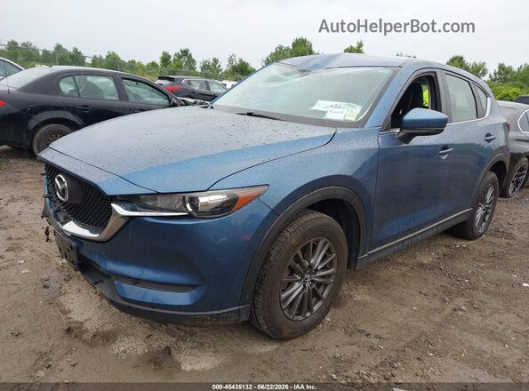 JM3KFBBMXK0664853 2019 MAZDA CX-5 Blue Առջևի ձախ երեք քառորդ տեսարան
