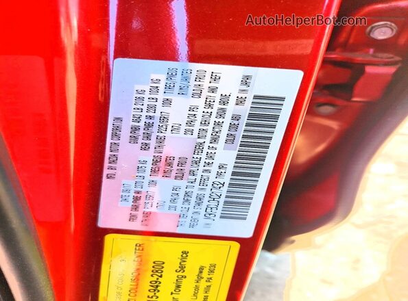 JM3KFBCL0H0217432 2017 MAZDA CX-5 Red Widok naklejki z numerem VIN