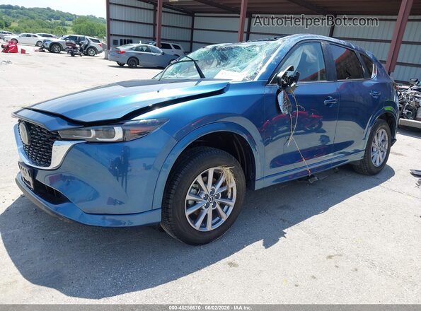 JM3KFBCL6R0477951 2024 MAZDA CX-5 Blue წინა მარცხენა ხედი სამი მეოთხედიდან