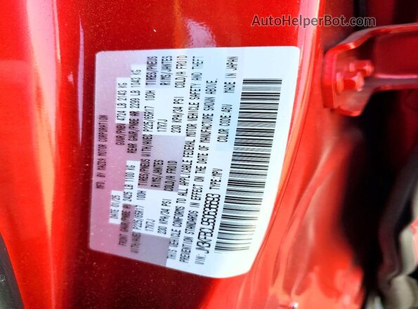 JM3KFBCL9S0636693 2025 MAZDA CX-5 Red VIN კოდის სტიკერის ხედი