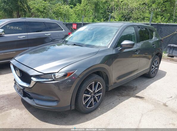 JM3KFBCM2J0387080 2018 MAZDA CX-5 Gray წინა მარცხენა ხედი სამი მეოთხედიდან