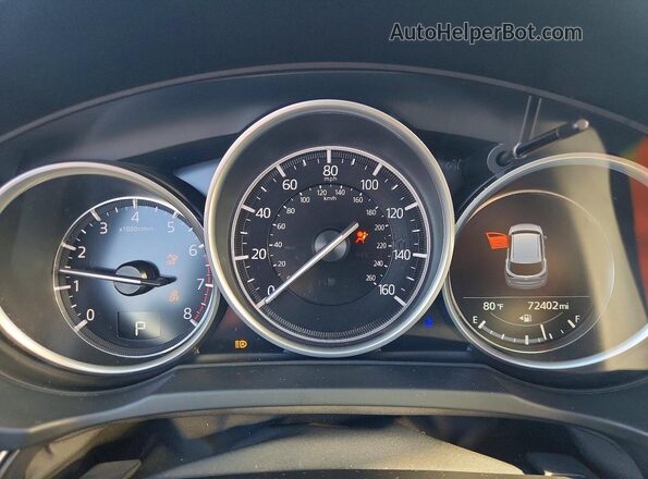 JM3KFBCM2K0591055 2019 MAZDA CX-5 White Вид щитка приладів