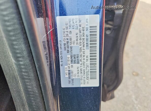 JM3KFBCM3L0772411 2020 MAZDA CX-5 Blue Vista de la etiqueta del VIN