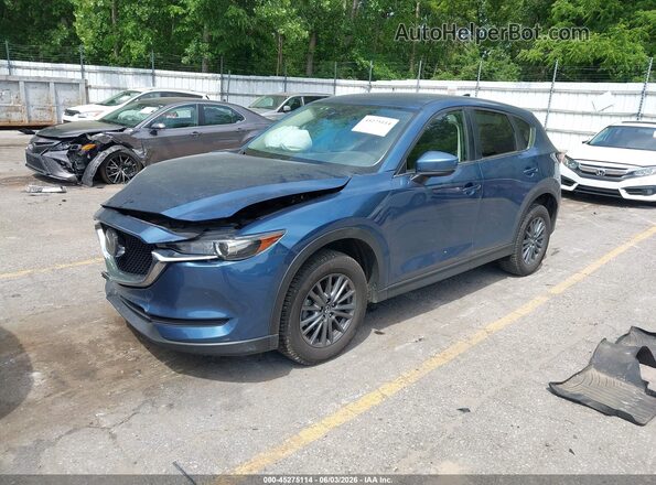 JM3KFBCM4L0730409 2020 MAZDA CX-5 Blue წინა მარცხენა ხედი სამი მეოთხედიდან