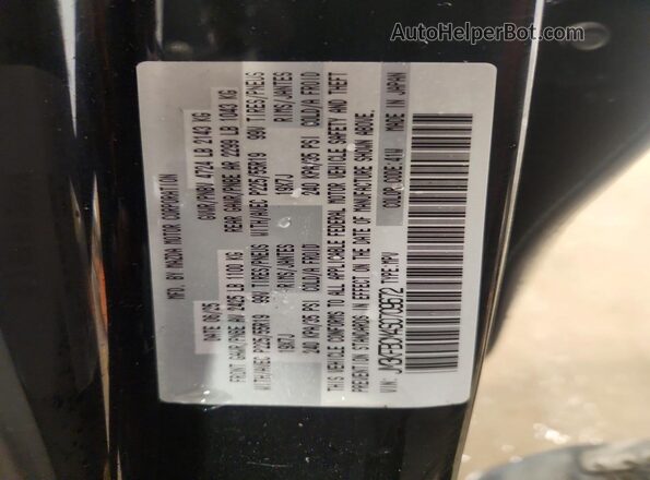 JM3KFBCM4S0709672 2025 MAZDA CX-5 Black VIN კოდის სტიკერის ხედი