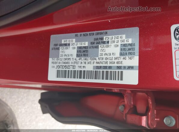 JM3KFBCM5N0577851 2022 MAZDA CX-5 Red Engine compartment view