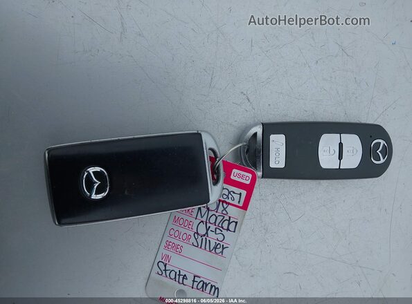 JM3KFBCMXJ0472734 2018 MAZDA CX-5 Silver Вид панелі приладів