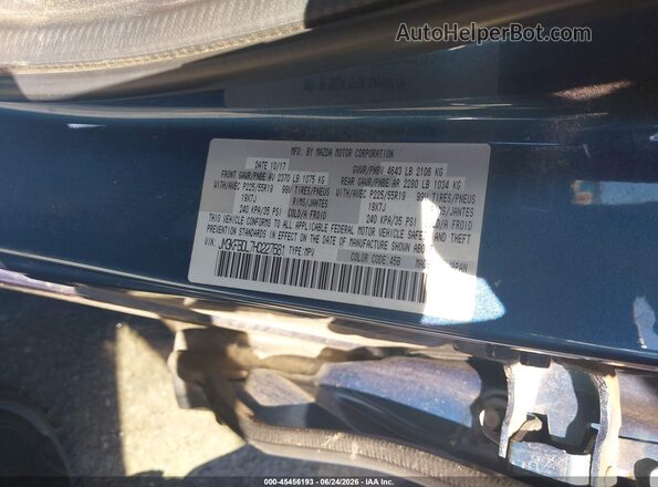 JM3KFBDL7H0227681 2017 MAZDA CX-5 Blue Vista del compartimento del motor