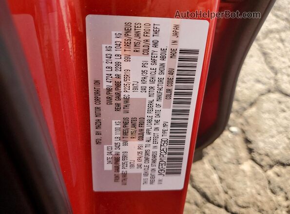 JM3KFBDM1P0257590 2023 MAZDA CX-5 Red Vista del compartimento del motor
