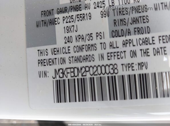 JM3KFBDM2P0200038 2023 MAZDA CX-5 White Widok komory silnika