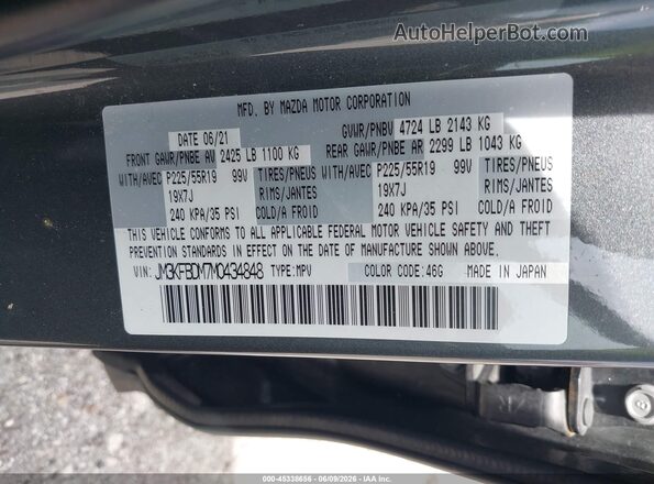 JM3KFBDM7M0434848 2021 MAZDA CX-5 Gray Շարժիչի բաժամունքի տեսք