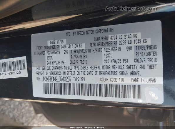 JM3KFBDM9L0740237 2020 MAZDA CX-5 Black 