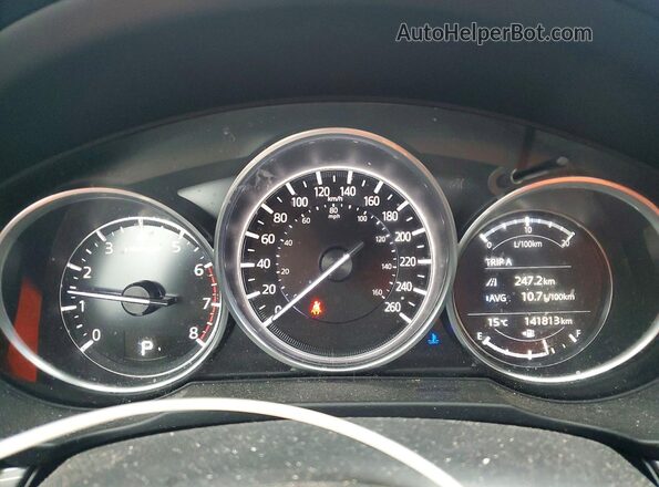 JM3KFBDY8K0660736 2019 MAZDA CX-5 Blue ხელსაწყოთა პანელის ხედი