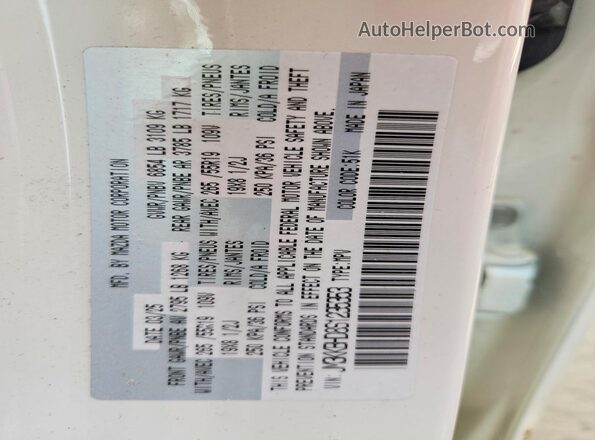 JM3KKBHD8S1235353 2025 MAZDA CX-90 White VIN კოდის სტიკერის ხედი