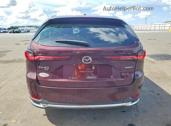 JM3KKDHA0R1112657 2024 MAZDA CX-90 Бордовый Вид сзади